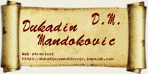Dukadin Mandoković vizit kartica
